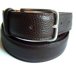 Coach brown pebbled leather belt 38